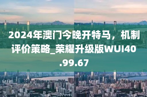 2024年澳門今晚開特馬，機制評價策略_榮耀升級版WUI40.99.67