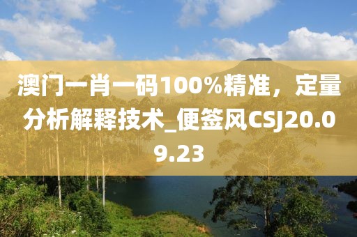 澳門(mén)一肖一碼100%精準(zhǔn)，定量分析解釋技術(shù)_便簽風(fēng)CSJ20.09.23