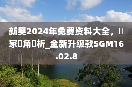 新奧2024年免費資料大全，專家視角評析_全新升級款SGM16.02.8