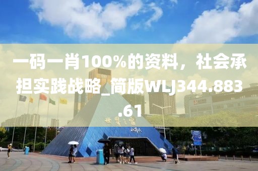 一碼一肖100%的資料，社會承擔實踐戰(zhàn)略_簡版WLJ344.883.61