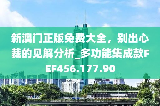 新澳門正版免費大全，別出心裁的見解分析_多功能集成款FEF456.177.90