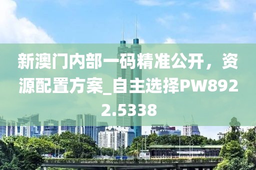 新澳門內部一碼精準公開，資源配置方案_自主選擇PW8922.5338