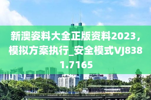 新澳姿料大全正版資料2023，模擬方案執(zhí)行_安全模式VJ8381.7165