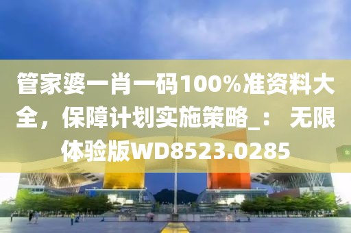 管家婆一肖一碼100%準資料大全，保障計劃實施策略_： 無限體驗版WD8523.0285