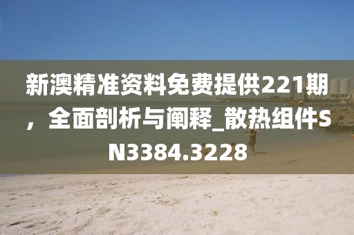 新澳精準(zhǔn)資料免費(fèi)提供221期，全面剖析與闡釋_散熱組件SN3384.3228