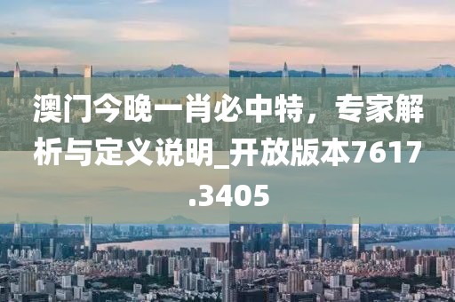 澳門今晚一肖必中特，專家解析與定義說明_開放版本7617.3405