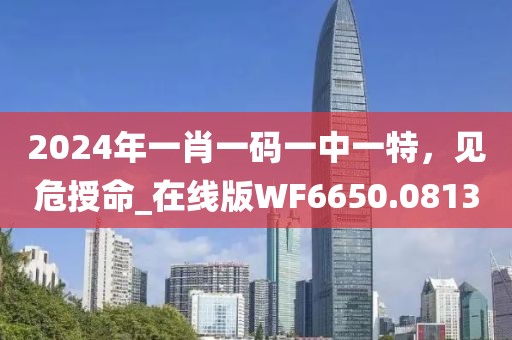 2024年一肖一碼一中一特，見危授命_在線版WF6650.0813