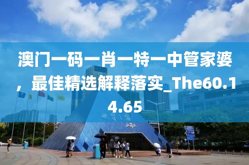 澳門一碼一肖一特一中管家婆，最佳精選解釋落實(shí)_The60.14.65