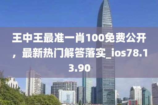 王中王最準(zhǔn)一肖100免費(fèi)公開，最新熱門解答落實_ios78.13.90