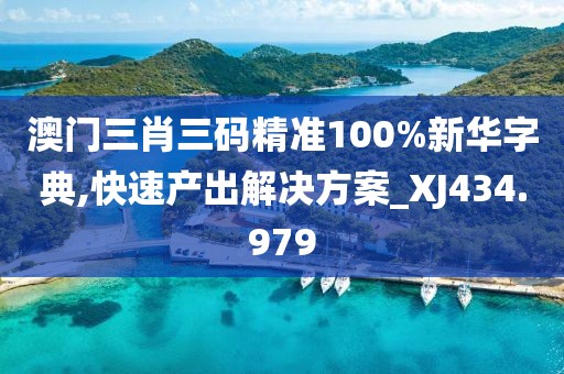 澳門三肖三碼精準(zhǔn)100%新華字典,快速產(chǎn)出解決方案_XJ434.979