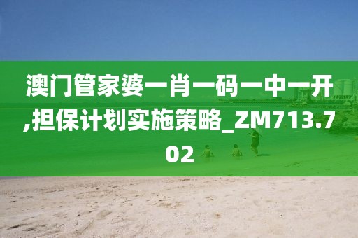 澳門管家婆一肖一碼一中一開,擔(dān)保計劃實施策略_ZM713.702