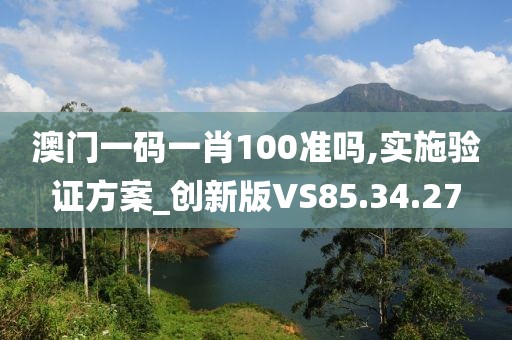 澳門一碼一肖100準嗎,實施驗證方案_創(chuàng)新版VS85.34.27