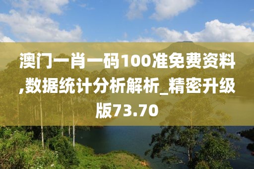 澳門一肖一碼100準免費資料,數(shù)據(jù)統(tǒng)計分析解析_精密升級版73.70