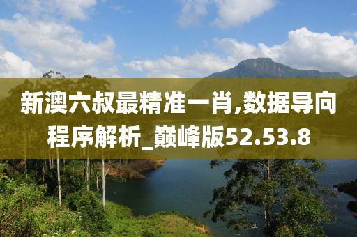 新澳六叔最精準一肖,數(shù)據(jù)導向程序解析_巔峰版52.53.8