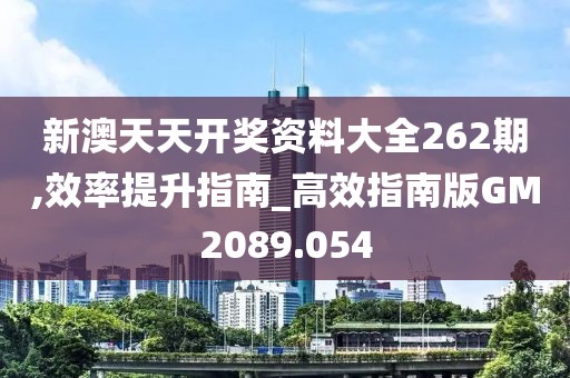 新澳天天開獎資料大全262期,效率提升指南_高效指南版GM2089.054