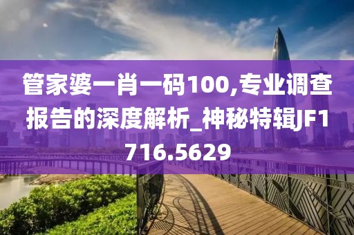 管家婆一肖一碼100,專業(yè)調(diào)查報(bào)告的深度解析_神秘特輯JF1716.5629