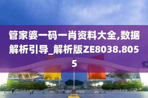 管家婆一碼一肖資料大全,數(shù)據(jù)解析引導(dǎo)_解析版ZE8038.8055