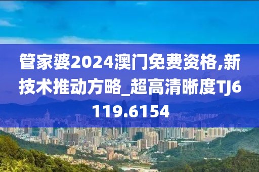 管家婆2024澳門免費資格,新技術(shù)推動方略_超高清晰度TJ6119.6154