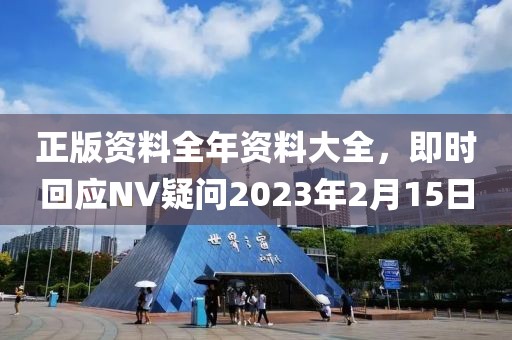 正版資料全年資料大全，即時(shí)回應(yīng)NV疑問(wèn)2023年2月15日