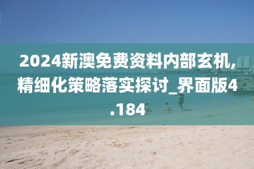 2024新澳免費資料內(nèi)部玄機,精細化策略落實探討_界面版4.184