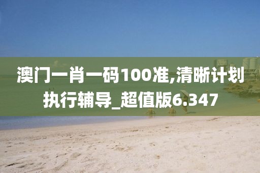 澳門一肖一碼100準(zhǔn),清晰計(jì)劃執(zhí)行輔導(dǎo)_超值版6.347