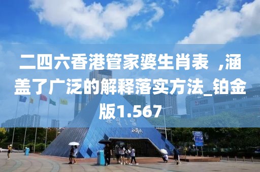 二四六香港管家婆生肖表  ,涵蓋了廣泛的解釋落實方法_鉑金版1.567