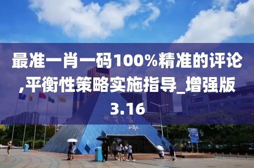 最準一肖一碼100%精準的評論,平衡性策略實施指導(dǎo)_增強版3.16