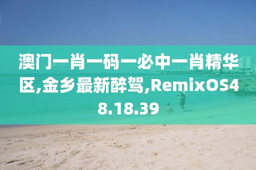 澳門一肖一碼一必中一肖精華區(qū),金鄉(xiāng)最新醉駕,RemixOS48.18.39