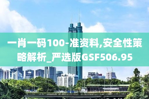 一肖一碼100-準(zhǔn)資料,安全性策略解析_嚴(yán)選版GSF506.95