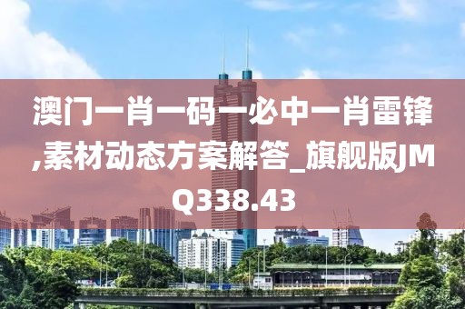 澳門一肖一碼一必中一肖雷鋒,素材動態(tài)方案解答_旗艦版JMQ338.43