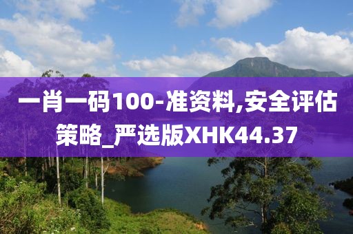 一肖一碼100-準資料,安全評估策略_嚴選版XHK44.37