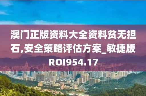 澳門(mén)正版資料大全資料貧無(wú)擔(dān)石,安全策略評(píng)估方案_敏捷版ROI954.17