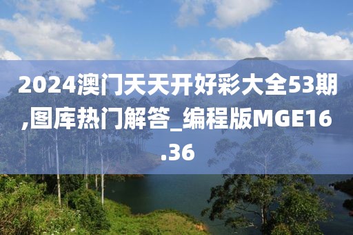 2024澳門天天開好彩大全53期,圖庫熱門解答_編程版MGE16.36