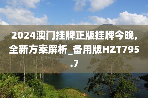 2024澳門掛牌正版掛牌今晚,全新方案解析_備用版HZT795.7