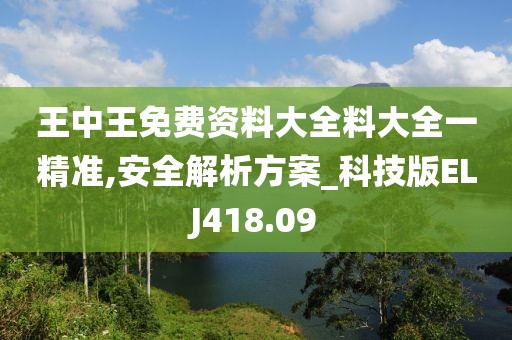 王中王免費(fèi)資料大全料大全一精準(zhǔn),安全解析方案_科技版ELJ418.09