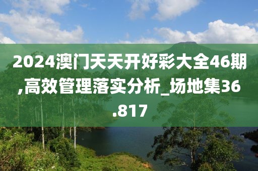 2024澳門天天開好彩大全46期,高效管理落實(shí)分析_場(chǎng)地集36.817