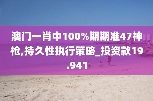 澳門一肖中100%期期準(zhǔn)47神槍,持久性執(zhí)行策略_投資款19.941