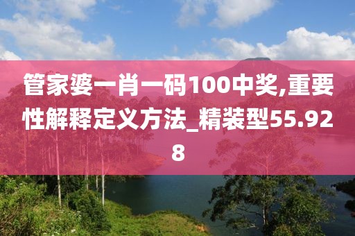 管家婆一肖一碼100中獎(jiǎng),重要性解釋定義方法_精裝型55.928